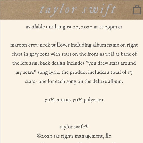 taylor swift stars around my scars pullover NEW - Picture 15 of 16